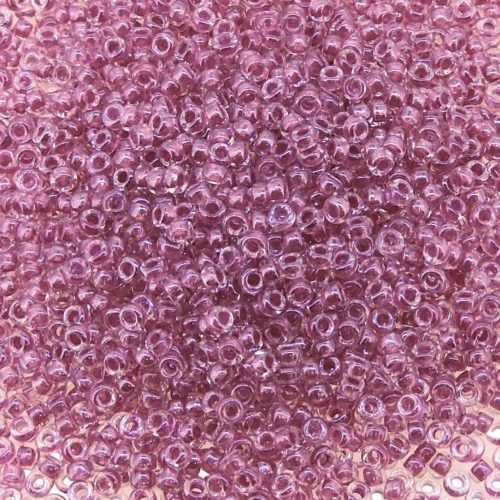 Miyuki Round Seed Beads Size 15/0 Sparkling Rose Lined Crystal 8.2GM