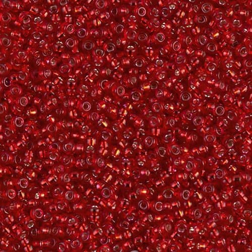 Miyuki Seed Beads 15/0 Silver Lined Red AB