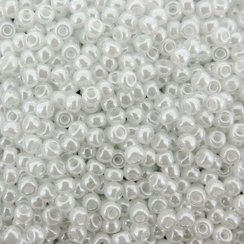 Miyuki Round Seed Beads Size 8/0 White Ceylon 22GM 8-528
