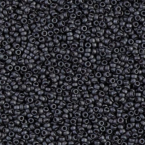 Miyuki Round Seed Beads 15/0 Matte Dark Gray 8.2GM