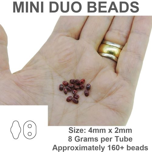 MiniDuo Two-hole Beads 4x2mm Sapphire Sliperit 8GM