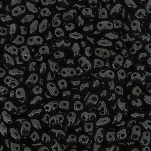 MiniDuo Two-hole Beads 4x2mm Jet Black 8GM