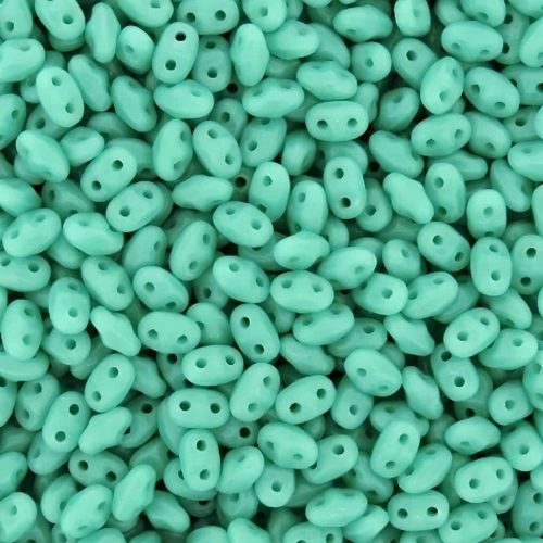 MiniDuo Two-hole Beads 4x2mm Turquoise Green 8GM