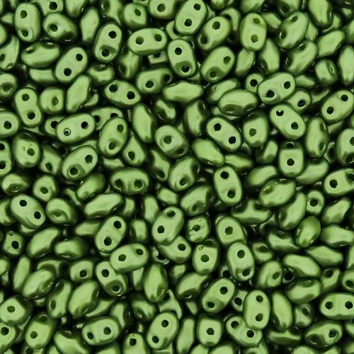MiniDuo Two-hole Beads 4x2mm Pastel Olivine 8GM