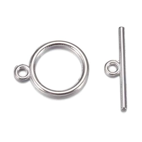 silver tone toggle clasps