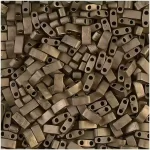 Miyuki Half Tila Beads Matte Metallic Dark Bronze