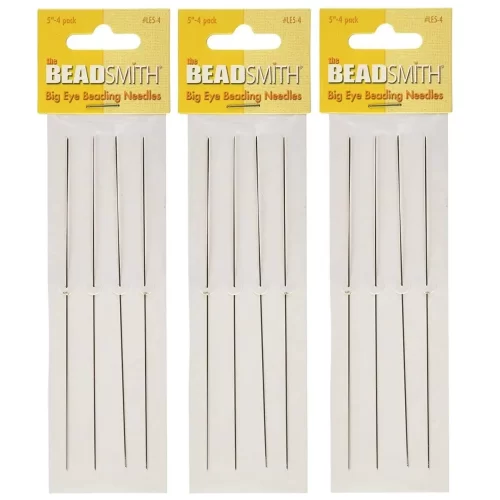 Big Eye Needles 5" - 3 Packs of 4 Needles Total 12 Needles