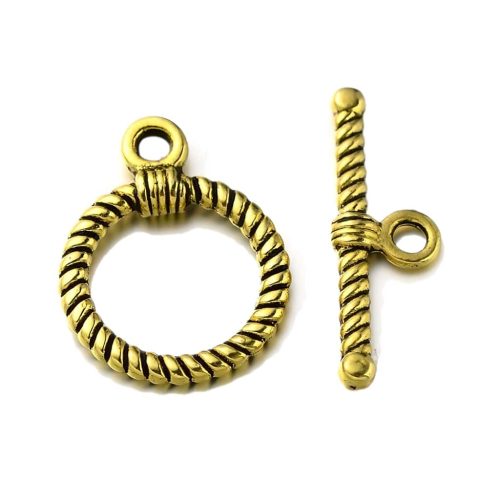 Toggle Clasps Antique Gold