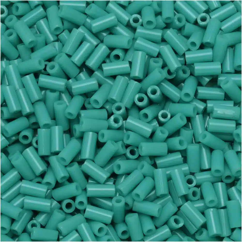 Miyuki Bugle Beads Size #1, 3mm 19.5GM Turquoise Green - Image 2