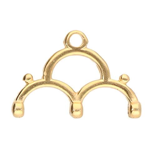 Cymbal Bead Ending Lakos IV for 8/0 Beads 2pcs 24K Gold Plated