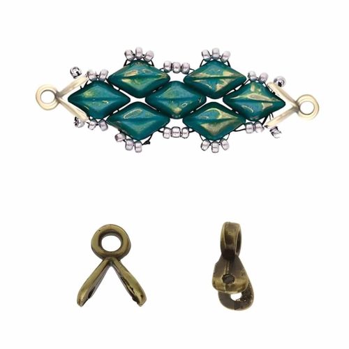 Cymbal Bead End 10pcs Triades for GemDuo Beads Ant Brass Plated