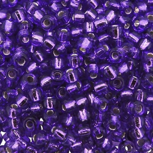 Miyuki Round Seed Beads Size 8/0 Silver Lined Purple 22GM