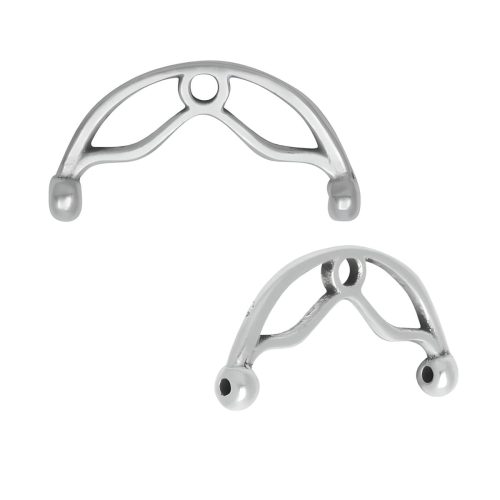 Cymbal Bead Endings Sitanos II for Size 8/0 Beads 2pcs Ant Silver