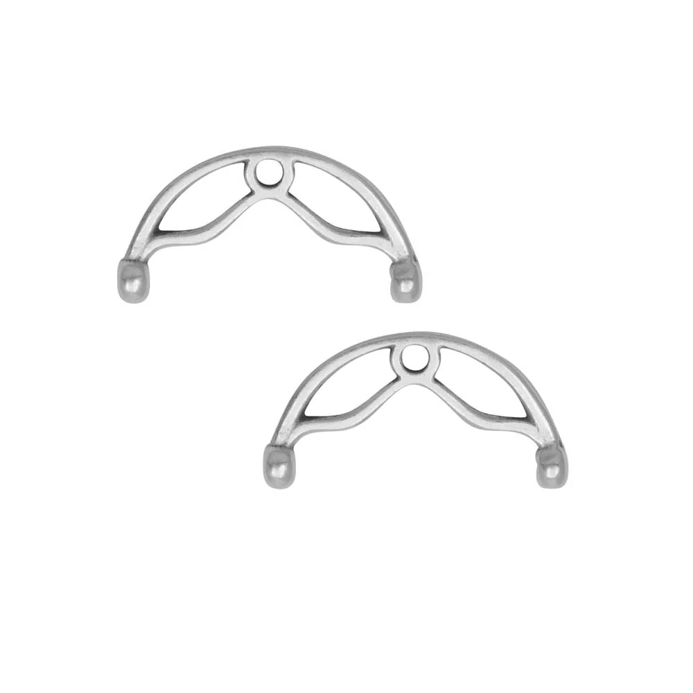 Cymbal Bead Endings Sitanos II for Size 8/0 Beads 2pcs Antique Silver - Image 4