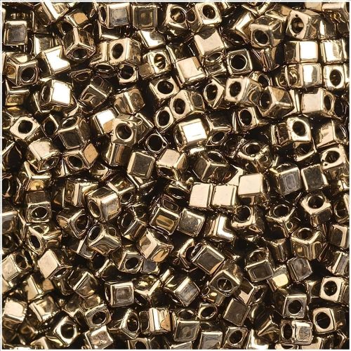 Miyuki Square Seed Beads 1.8mm Metallic Dark Bronze 8.2GM