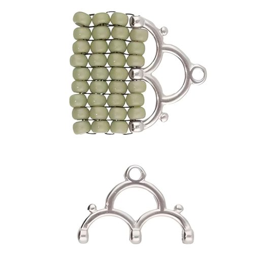 Cymbal Bead Ending 4pcs  Lakos III 8/0 Beads Silver Plated