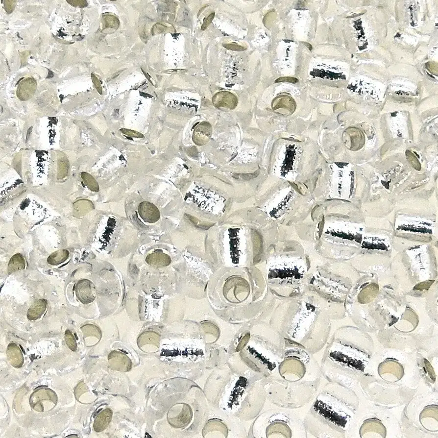 Miyuki Round Seed Beads 6/0 Silver Lined Crystal 20GM 6-131S - Image 4