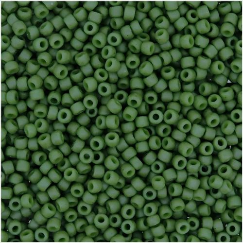 Toho Seed Beads Round Size 11/0 28GM Semi-Glazed Clover Green 11-2603F