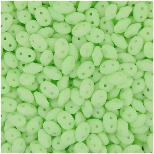 SuperDuo Beads Two-hole 5x2.5mm Bondeli Mattte Lime 22.5GM