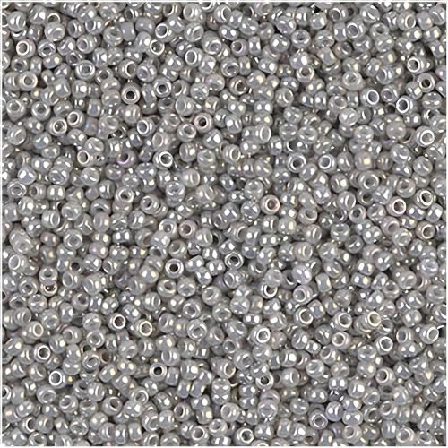 Miyuki Round Seed Beads 15/0 Ceylon Gray 8.2GM 15-1866