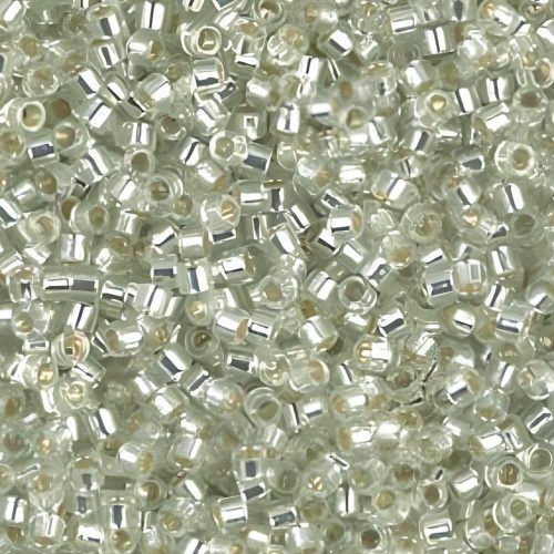 DB1431 Miyuki Delica Seed Beads 11/0 Silver Lined Pale Moss Green 7GM