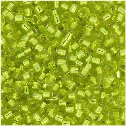 DB0147 Miyuki Delica Seed Beads 11/0 Silver Lined Chartreuse 7GM