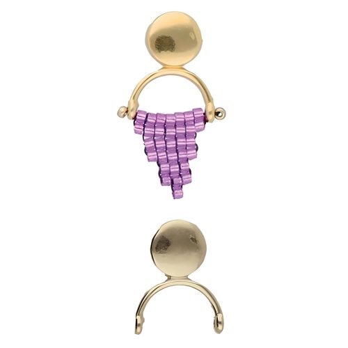 Cymbal Earring Findings 2pcs Venio II for Delica Beads Ant. Brass Plated