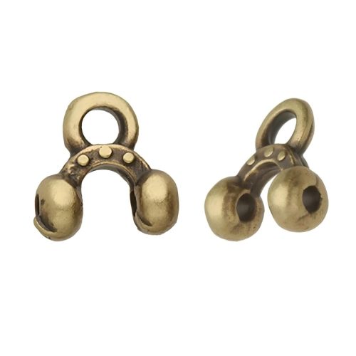 Cymbal Bead Ending 10pcs Alona II for 8/0 Beads Ant Brass Plated