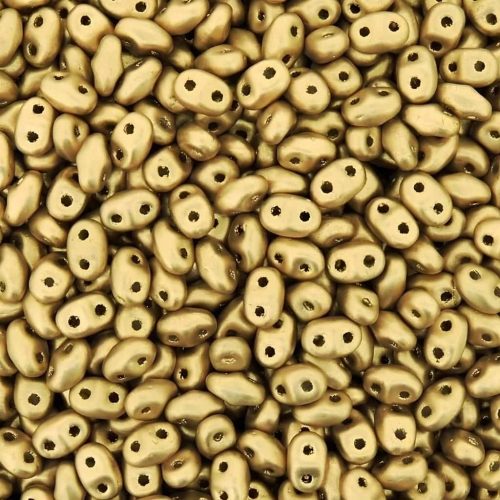 MiniDuo Two-hole Beads 4x2mm Crystal Pale Gold 8GM