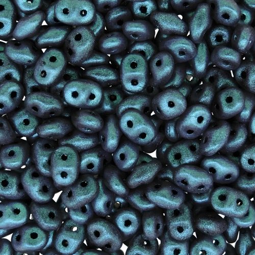 SuperDuo Beads Two-hole 5x2.5mm Polychrome Denim Blue 22.5GM