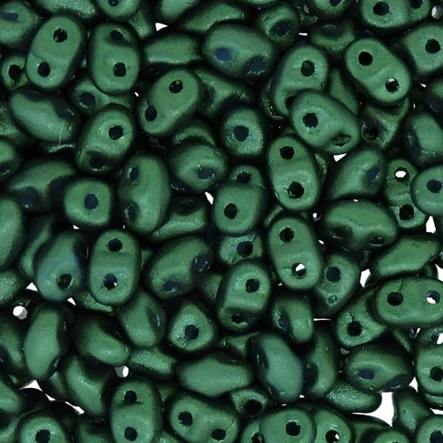 MiniDuo Two-hole Beads 4x2mm Gold Shine Emerald 8GM