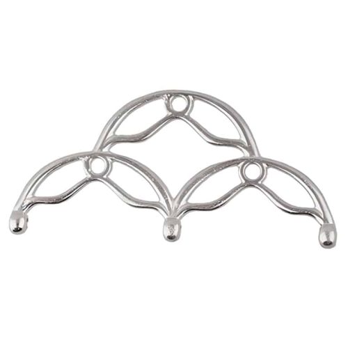 Cymbal Bead Endings Sitanos III for Size 8/0 Beads 2pcs Antique Silver