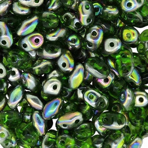 MiniDuo Beads Chrysolite Vitrail