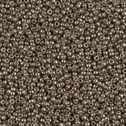 Miyuki Round Seed Beads 15/0 DURACOAT Galvanized Pewter 8.2g