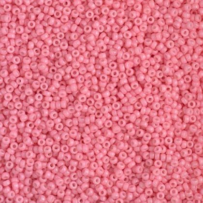 Miyuki Round Seed Beads 15/0 DURACOAT Opq Bubblegum 8.2GM