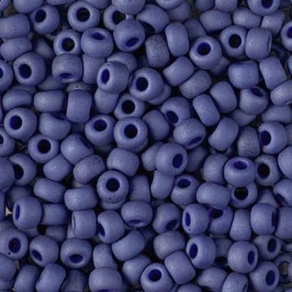 Miyuki Round Seed Beads 6/0 Matte Opaque Cobalt Luster 20GM