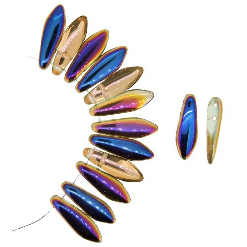 Dagger Beads 2-Hole 5x16mm Crystal Sliperit 25pcs