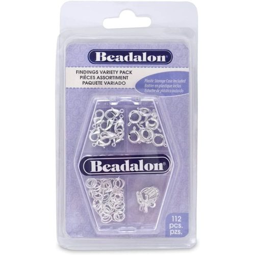 Beadalon Silver Variety Pack Nickel Free Silver Plate, 112 Piece