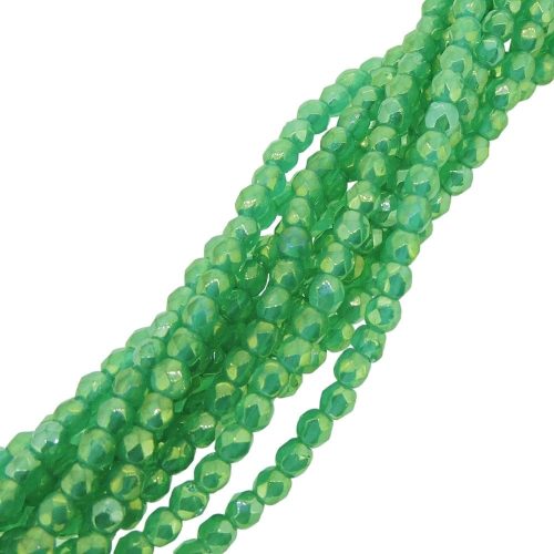 Fire Polished Faceted 2mm Round Beads 50pcs - LS Iris Atlantis
