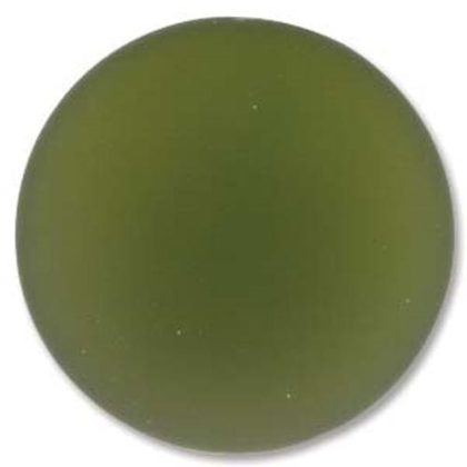Lunasoft Lucite Cabochon 24mm Round Olive