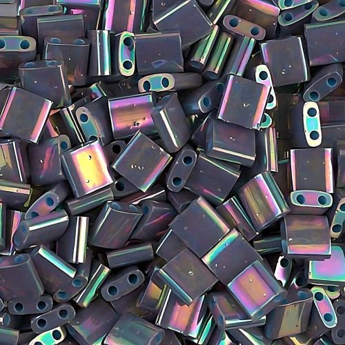 Miyuki Tila Beads 5mm 2-hole Square Bronze Metallic Iris 7.2GM