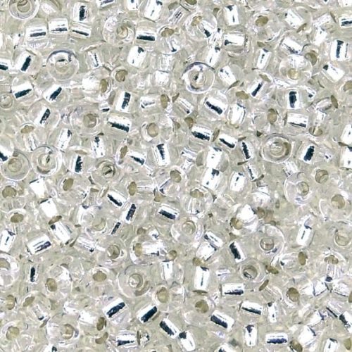 Miyuki Round Seed Beads Size 11/0 Silver Lined Crystal 24GM