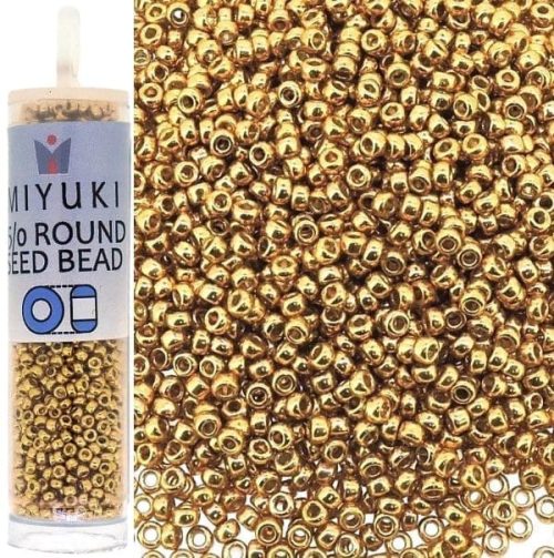 Miyuki Round Seed Beads 15/0 DURACOAT Galvanized Yellw Gold 8.2G