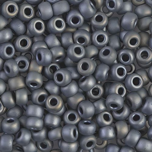 Miyuki Round Seed Beads 6/0 Matte Metallic Silver Grey 20GM