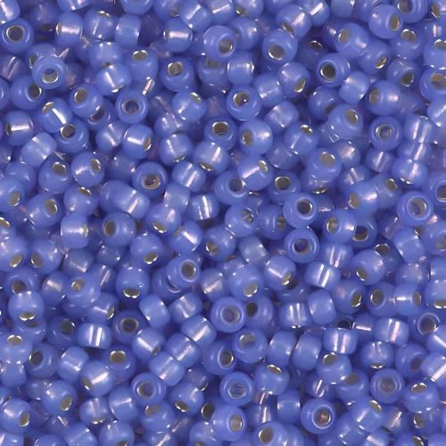 Miyuki Round Seed Beads Size 8/0 Silver Lined Violet Alabaster
