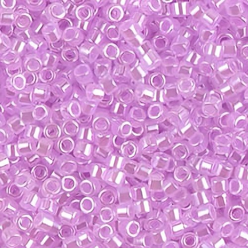 DB248 Miyuki Delica Seed Beads 11/0 Lined Crstl/Pale Lilac 7.2GM