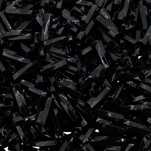 Miyuki Twisted Bugle Beads 6mm 17.5GM Jet Black