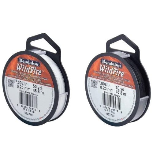 Beadalon Wildfire Beading Thread .008 Inch - 50 Yd Frost & Black