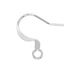 Beadalon Ear Wires, Dapped & Spring, Silver Plated, 24 pcs