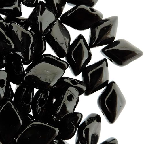 GemDUO 2-Hole beads 8x5mm 10GM - Jet Black
